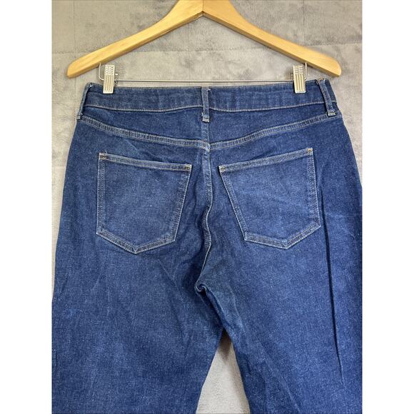 Boden Jeans Women's 8 Long Blue Girlfriend Dark Wash Straight 31" Inseam Preppy - Picture 6 of 14